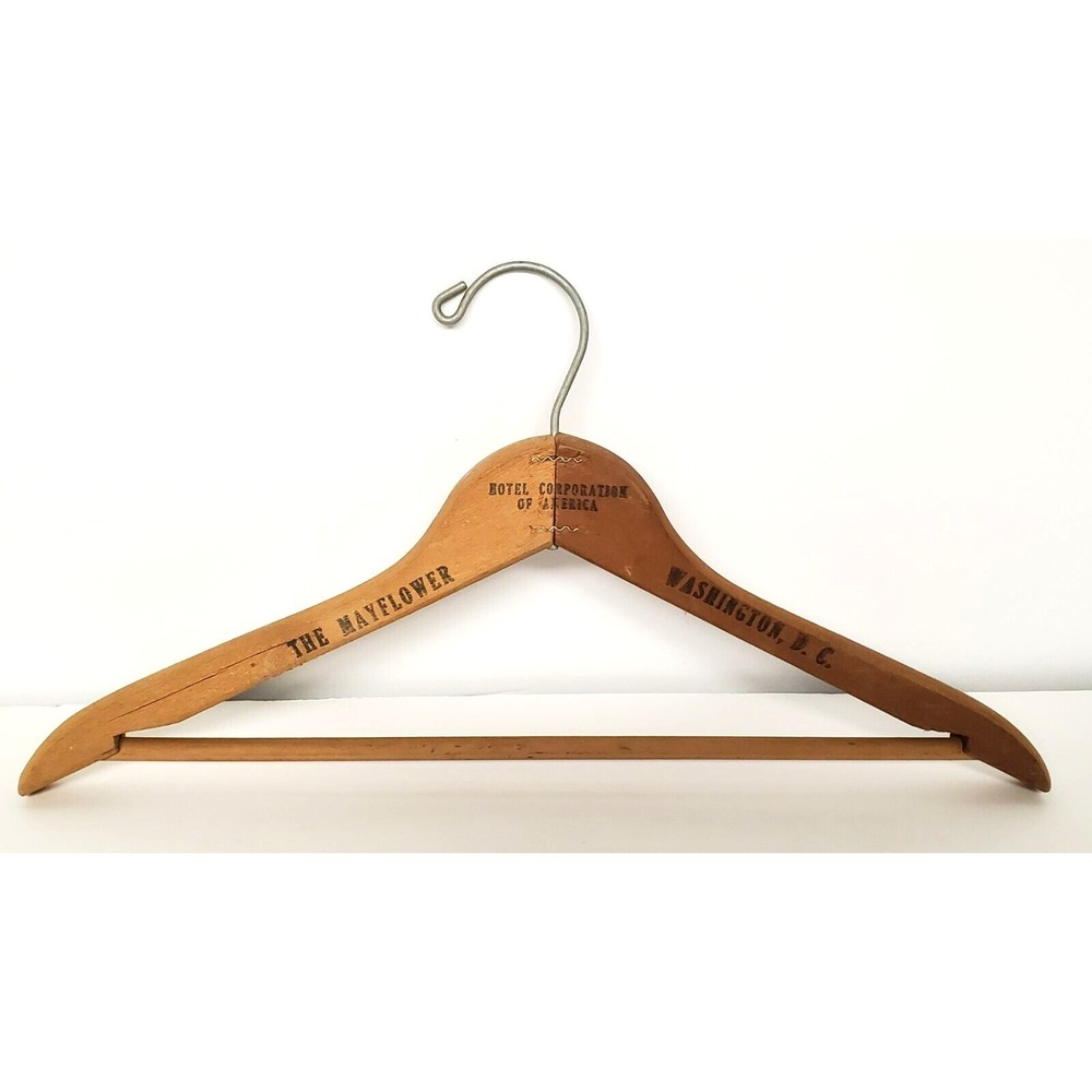 Vintage Hanger Wooden The Mayflower Hotel  Washington‎ D.C.